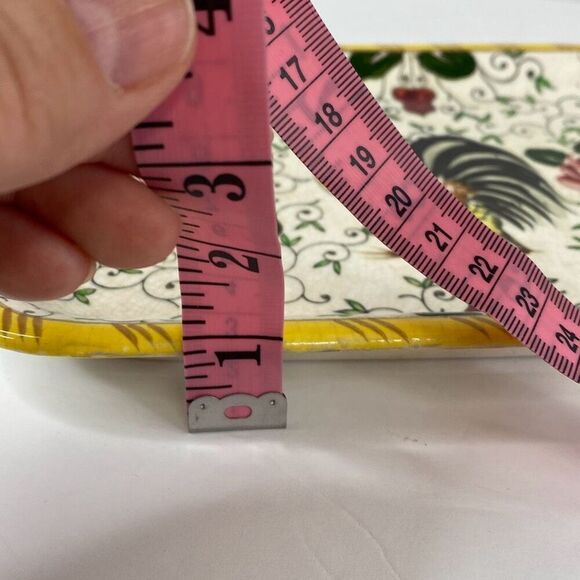 RARE Vintage Early Provincial Rooster and Roses Tray and Coffee Cup Set READ - Picture 9 of 16